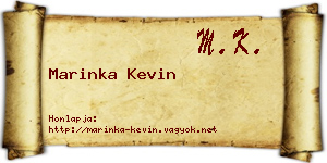 Marinka Kevin névjegykártya